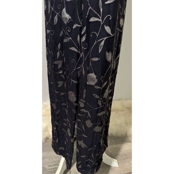 Jones New York black burn out velvet shimmer silk blend dress 10 - Picture 4 of 7